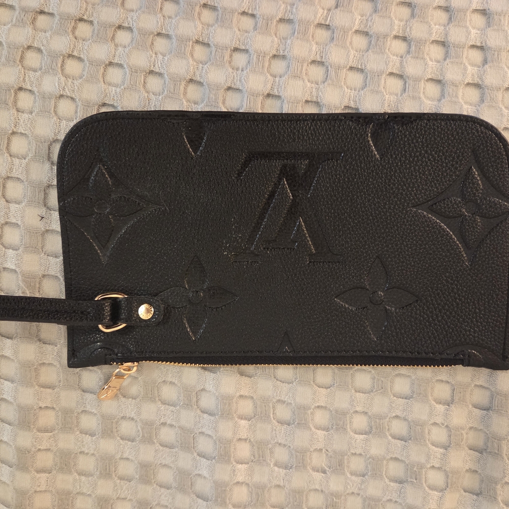 Black Monogram Wristlet